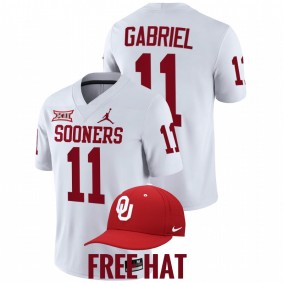 Oklahoma Sooners Dillon Gabriel #11 Jersey White College Football 2021-22