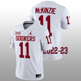 Oklahoma Sooners Kobie McKinzie #11 Game Jersey White College Football 2022-23