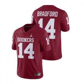 Male Oklahoma Sooners Nike #14 Crimson Sam Bradford Alumni Football Game Player Jersey