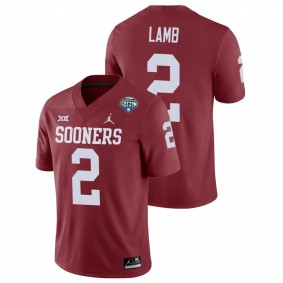 Men's Oklahoma Sooners CeeDee Lamb Crimson 2020 Cotton Bowl Game Jersey