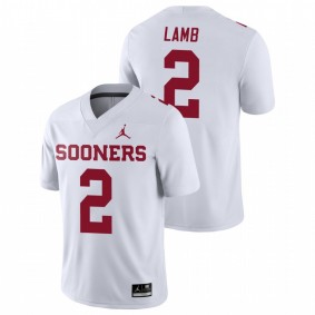 CeeDee Lamb Oklahoma Sooners White Game Football Jersey