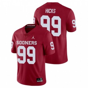 Men's Oklahoma Sooners Marcus Hicks Crimson Limited Team Jersey