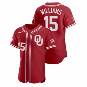 Men Oklahoma Sooners Alondes Williams #15 Red Vapor Prime College Baseball Jersey