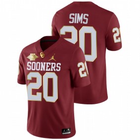 Billy Sims Oklahoma Sooners Crimson 2021 Red River Showdown NFL Jersey