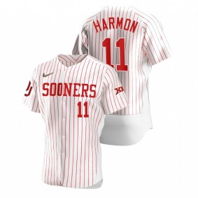 Men Oklahoma Sooners De'Vion Harmon #11 White Vapor Prime College Baseball Jersey