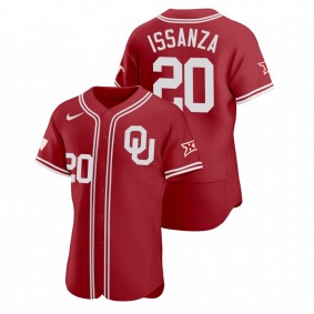 Men Oklahoma Sooners Rick Issanza #20 Red Vapor Prime College Baseball Jersey