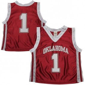 Male Oklahoma Sooners #1 Crimson Basketball Jersey