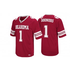 #1 Oklahoma Sooners Crimson Colosseum Hail Mary II Football Jersey