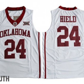 Youth Oklahoma Sooners #24 Buddy Hield White Basketball Jersey