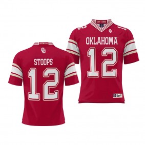 Oklahoma Sooners #12 Drake Stoops NIL Player Crimson Football Jersey Men's